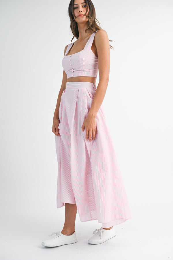 DANICA SLEEVELESS TOP AND MIDI SKIRT SET