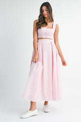 DANICA SLEEVELESS TOP AND MIDI SKIRT SET
