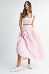 DANICA SLEEVELESS TOP AND MIDI SKIRT SET