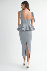 TARO PEPLUM TOP SKIRT SET
