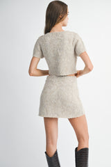 HANEUL CROP CARDIGAN SKIRT SET