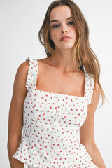 SIV FLORAL PRINTED TOP SKIRT SET