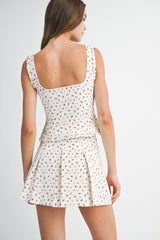 SIV FLORAL PRINTED TOP SKIRT SET
