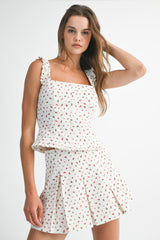 SIV FLORAL PRINTED TOP SKIRT SET