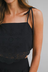 EMELY EMBROIDERED TOP AND MIDI SKIRT SET