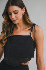 EMELY EMBROIDERED TOP AND MIDI SKIRT SET