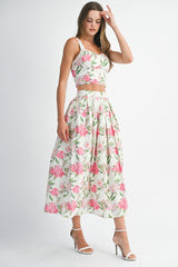 ELLA BUSTIER TOP PLEATED SKIRT SET