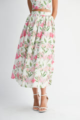 ELLA BUSTIER TOP PLEATED SKIRT SET