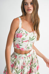 ELLA BUSTIER TOP PLEATED SKIRT SET