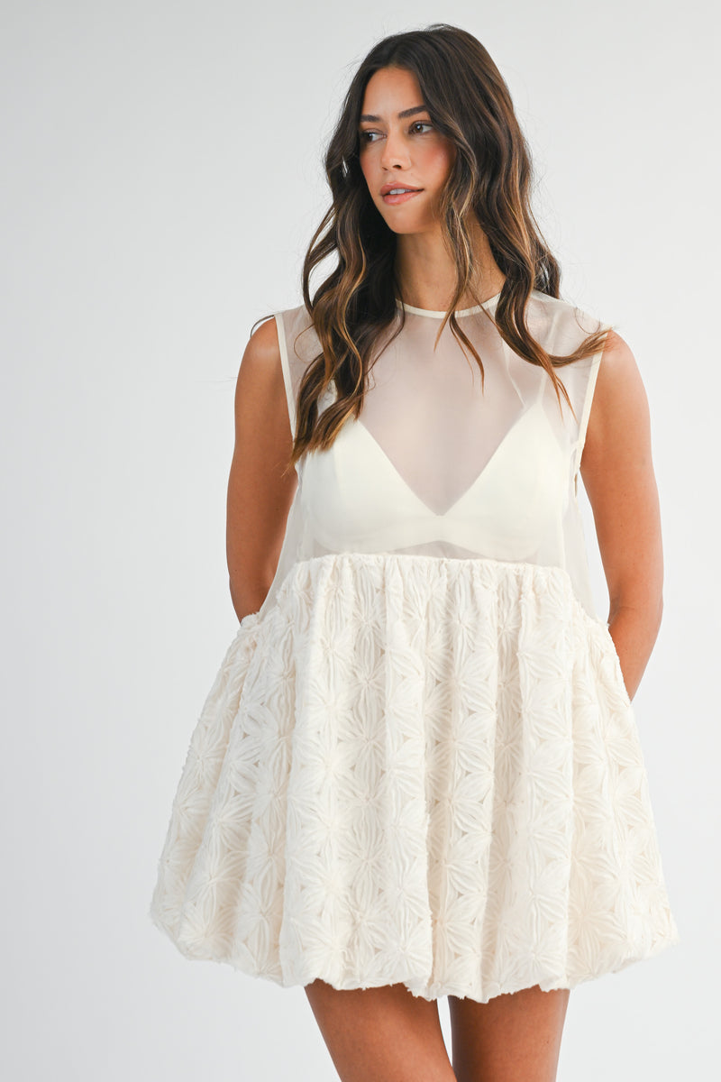 LEXI 3D FLORAL DRESS BRALETTE SET