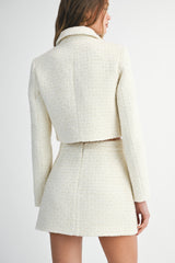 ARIANA TWEED JACKET AND MINI SKIRT SET