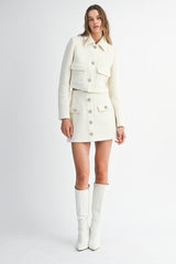 ARIANA TWEED JACKET AND MINI SKIRT SET