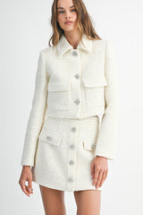ARIANA TWEED JACKET AND MINI SKIRT SET
