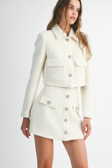 ARIANA TWEED JACKET AND MINI SKIRT SET