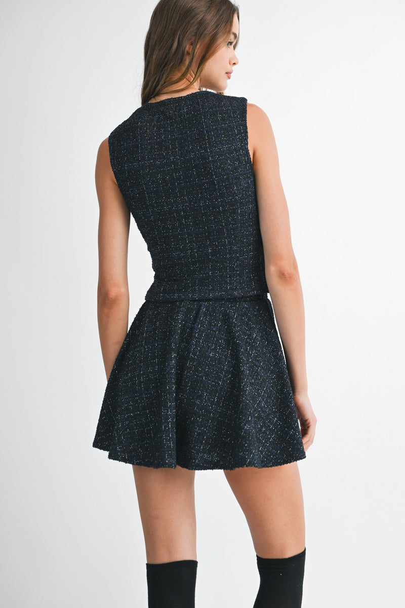 RENNIA FRONT FLAP TOP SKIRT SET