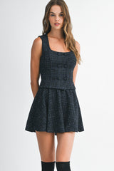 RENNIA FRONT FLAP TOP SKIRT SET