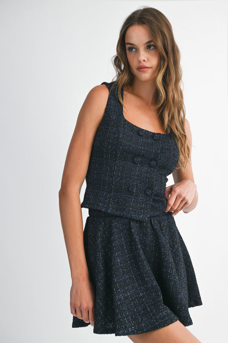 RENNIA FRONT FLAP TOP SKIRT SET