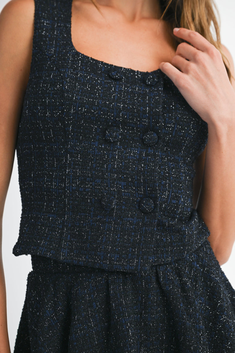 RENNIA FRONT FLAP TOP SKIRT SET