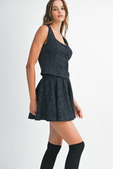 RENNIA FRONT FLAP TOP SKIRT SET