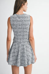 RENNIA FRONT FLAP TOP SKIRT SET