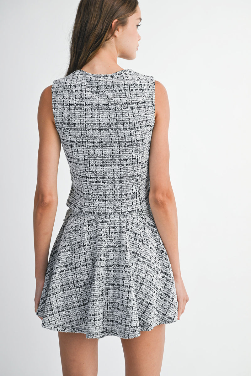 RENNIA FRONT FLAP TOP SKIRT SET