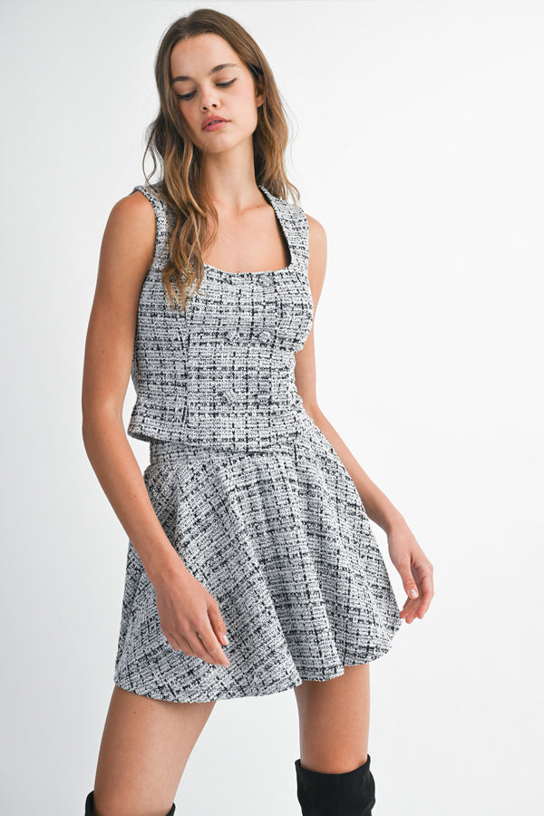 RENNIA FRONT FLAP TOP SKIRT SET