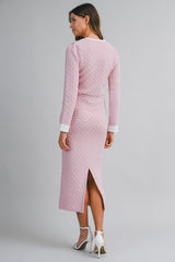 HANA KNITTED CROP CARDIGAN AND MIDI SKIRT SET
