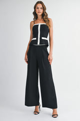 RORY BUTTON DOWN CAMI AND WIDE LEG PANTS SET