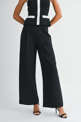 RORY BUTTON DOWN CAMI AND WIDE LEG PANTS SET