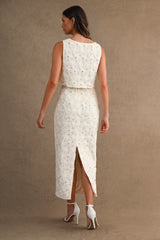 HOLLAND SQUARE NECK CROP TOP AND MINI SKIRT SET