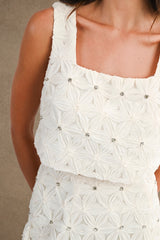 HOLLAND SQUARE NECK CROP TOP AND MINI SKIRT SET