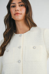 AVALYNN CROP TWED JACKET PANTS SET