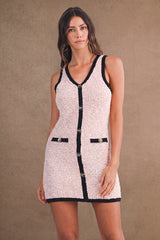 JANELLE TWEED KNIT MINI DRESS AND JACKET SET