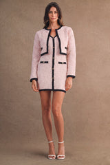 JANELLE TWEED KNIT MINI DRESS AND JACKET SET