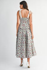 IRIS TAPESTRY JACQUARD TOP AND MIDI SKIRT SET