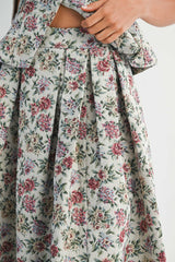 IRIS TAPESTRY JACQUARD TOP AND MIDI SKIRT SET
