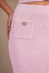 LUCILLE BUTTON FRONT SWEATER TOP AND MIDI SKIRT SET