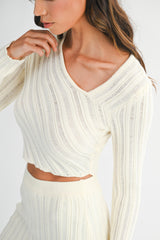 ARLENE ASYMMETRICAL KNIT TOP SKIRT SET