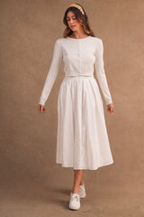 MELINA BUTTON UP FRONT CARDIGAN TOP AND SKIRT SET
