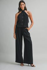 GINEVRA HALTER NECK VEST PANTS SET