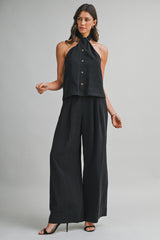 GINEVRA HALTER NECK VEST PANTS SET