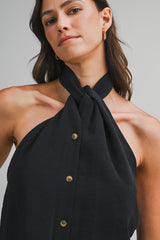 GINEVRA HALTER NECK VEST PANTS SET