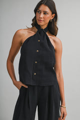 GINEVRA HALTER NECK VEST PANTS SET