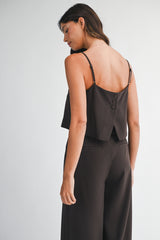 TATIANA STRAP SHOULDER TOP AND PANTS SET