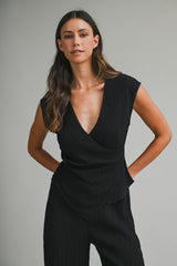 ROMINA ASYMMETRICAL HEM KNIT TOP AND PANTS SET