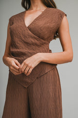 ROMINA ASYMMETRICAL HEM KNIT TOP AND PANTS SET