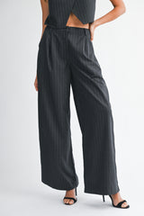 GALA SLEEVELESS WRAP TOP AND PANTS SET