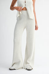FIORELLA SLIT SWEATER VEST PANTS SET