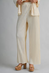 KAZHA PLEATED SHIRTS AND LONG PANTS SET