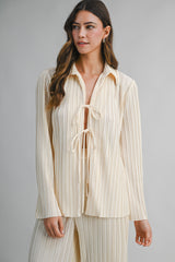 KAZHA PLEATED SHIRTS AND LONG PANTS SET